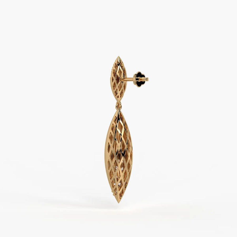 Leaf Twist Dangle Earrings