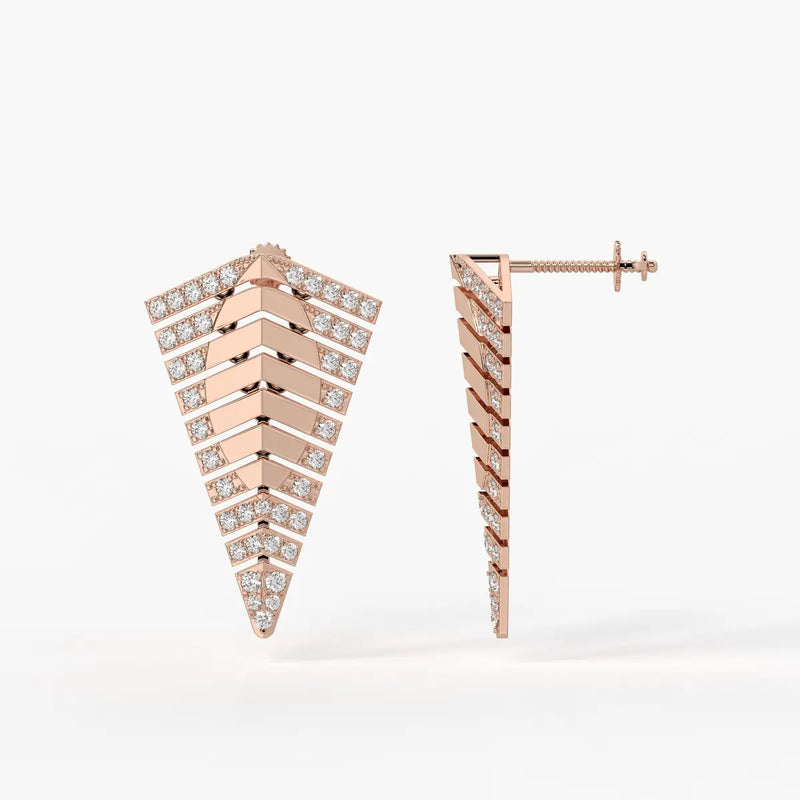 Chevron Stack Ear Climber Earrings