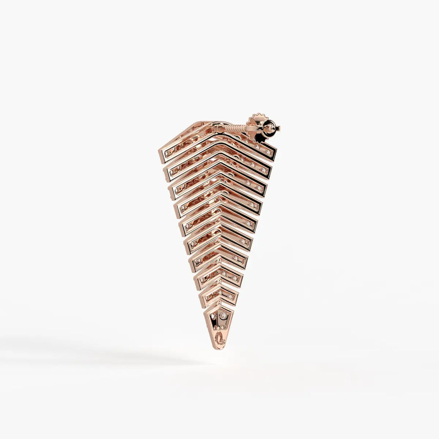 Chevron Stack Ear Climber Earrings