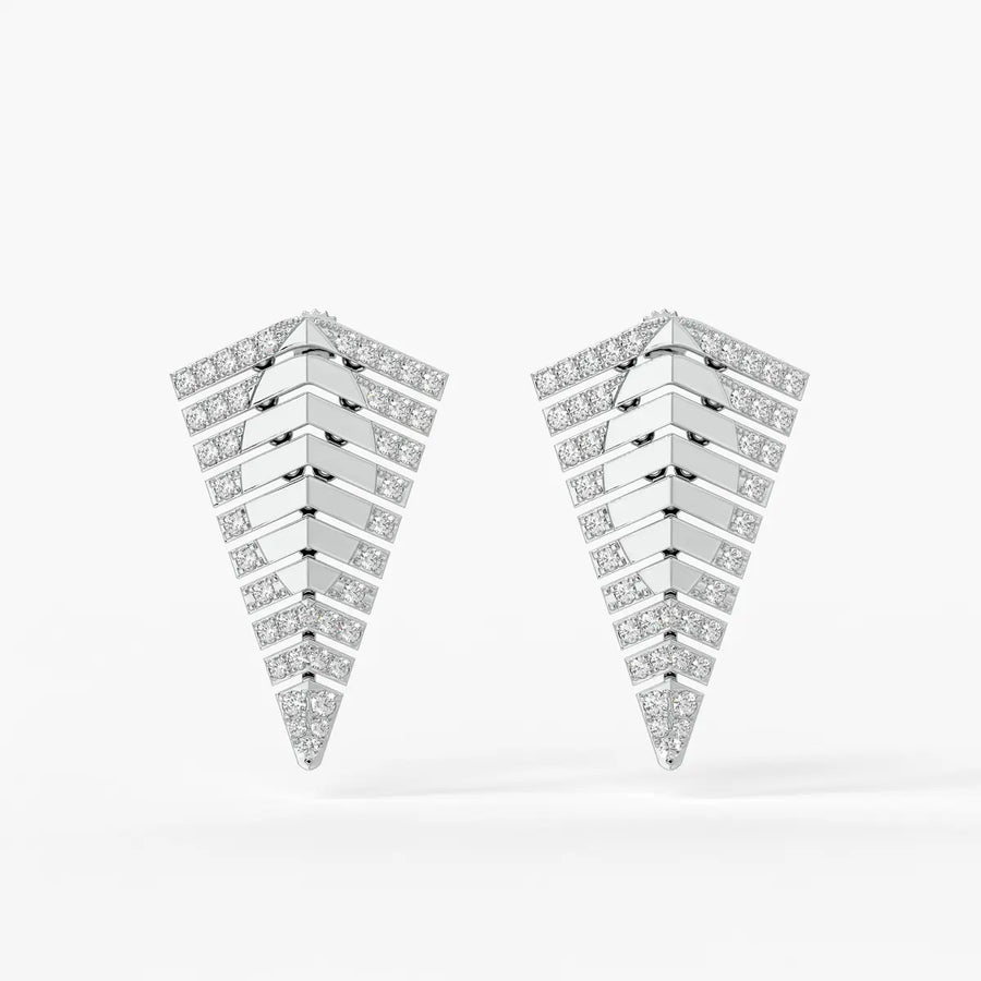 Chevron Stack Ear Climber Earrings