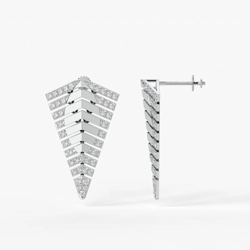 Chevron Stack Ear Climber Earrings