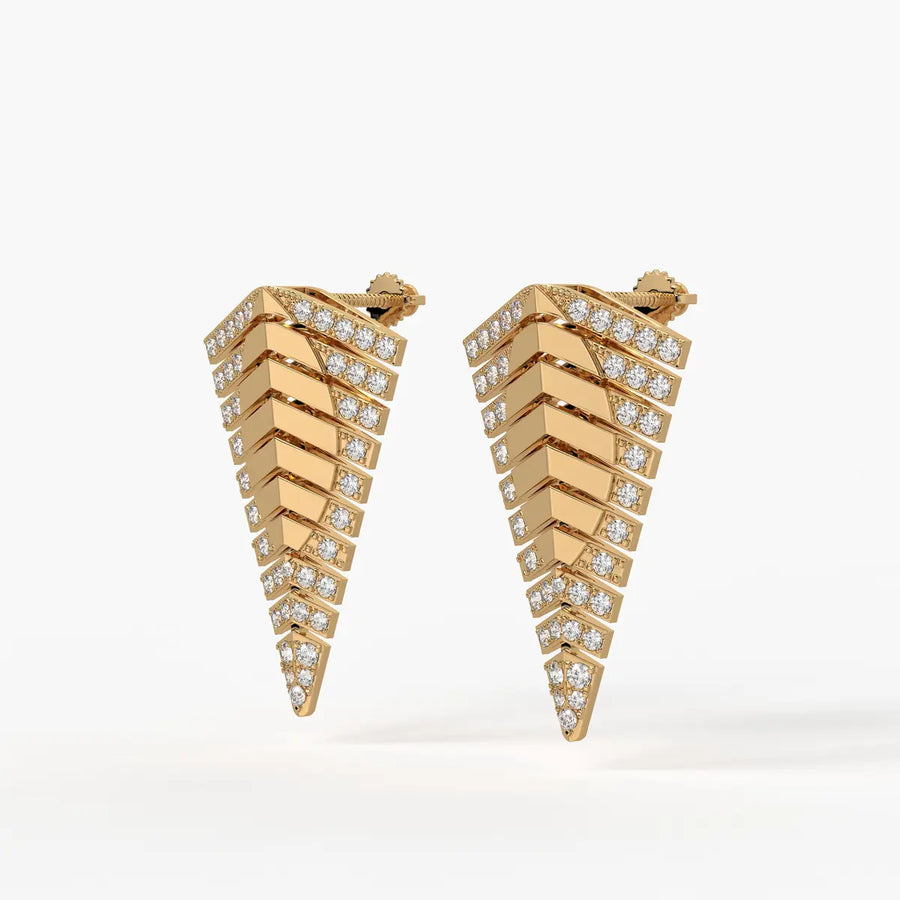 Chevron Stack Ear Climber Earrings