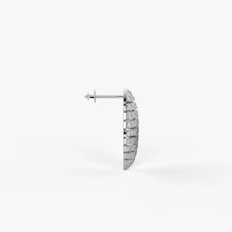 Velora Ribbed Teardrop Stud Earrings
