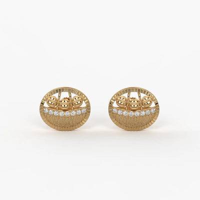 Orvia Bead Crest Earrings