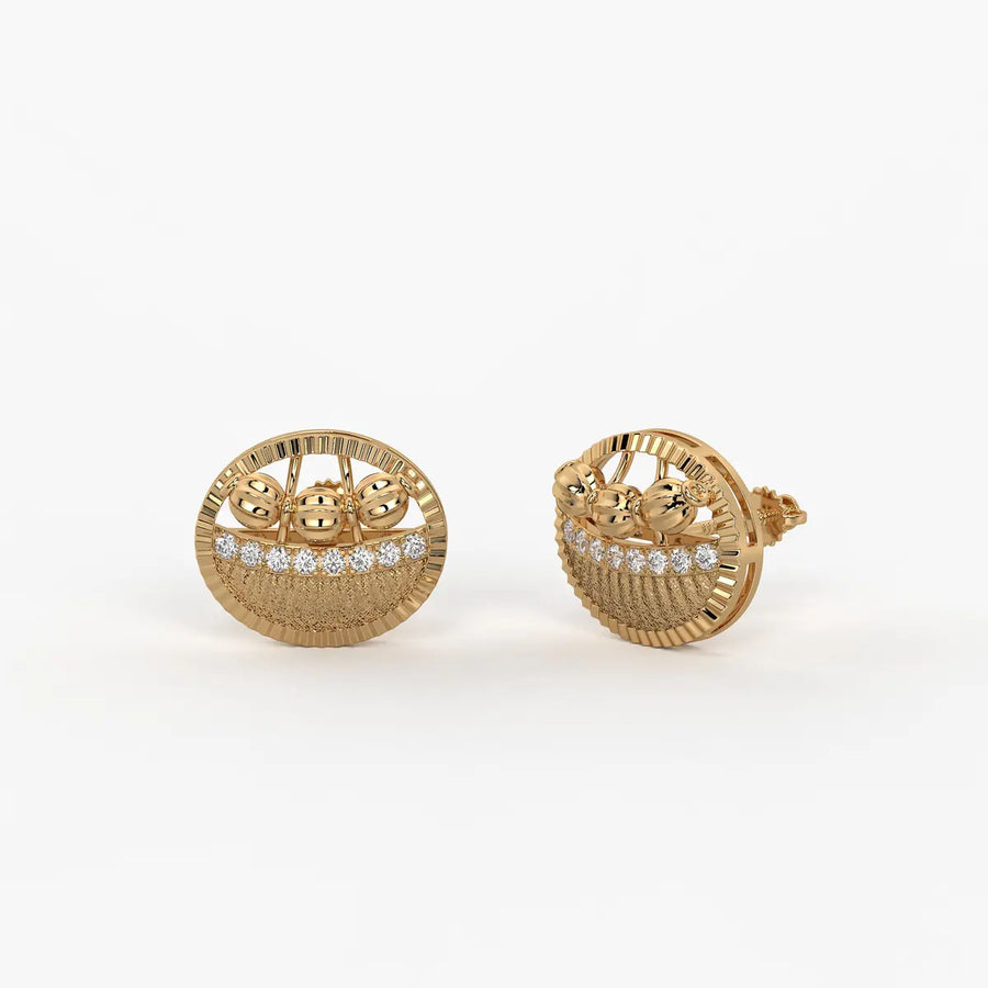 Orvia Bead Crest Earrings