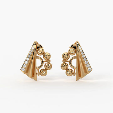 Ananya Radiant Fan Bead Earrings