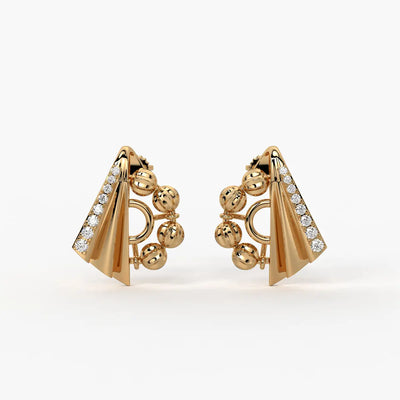Ananya Radiant Fan Bead Earrings