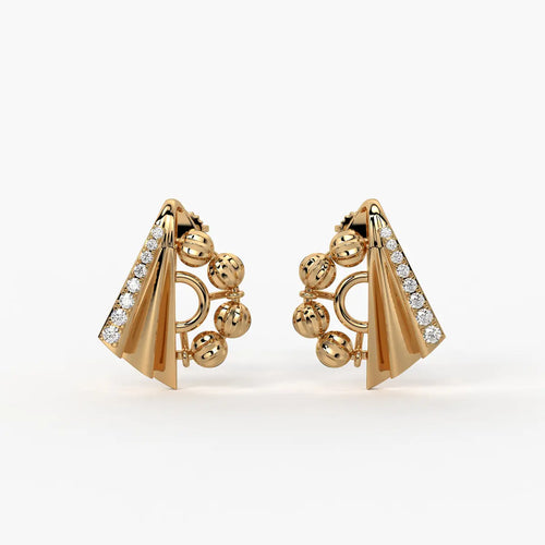Ananya Radiant Fan Bead Earrings