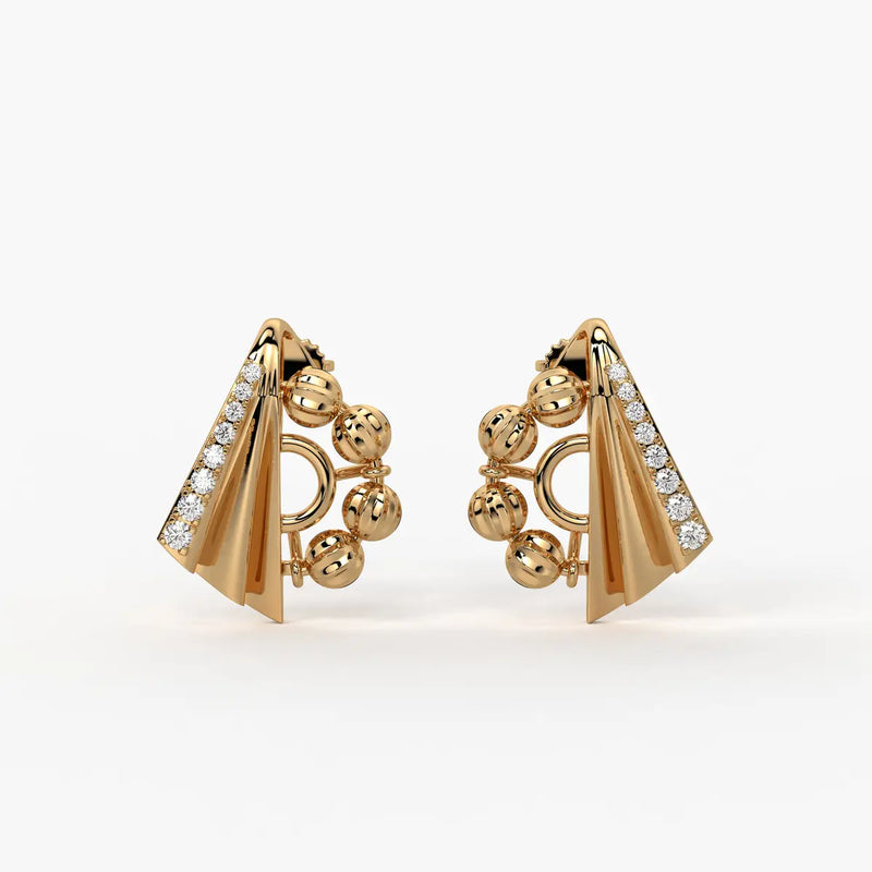 Ananya Radiant Fan Bead Earrings