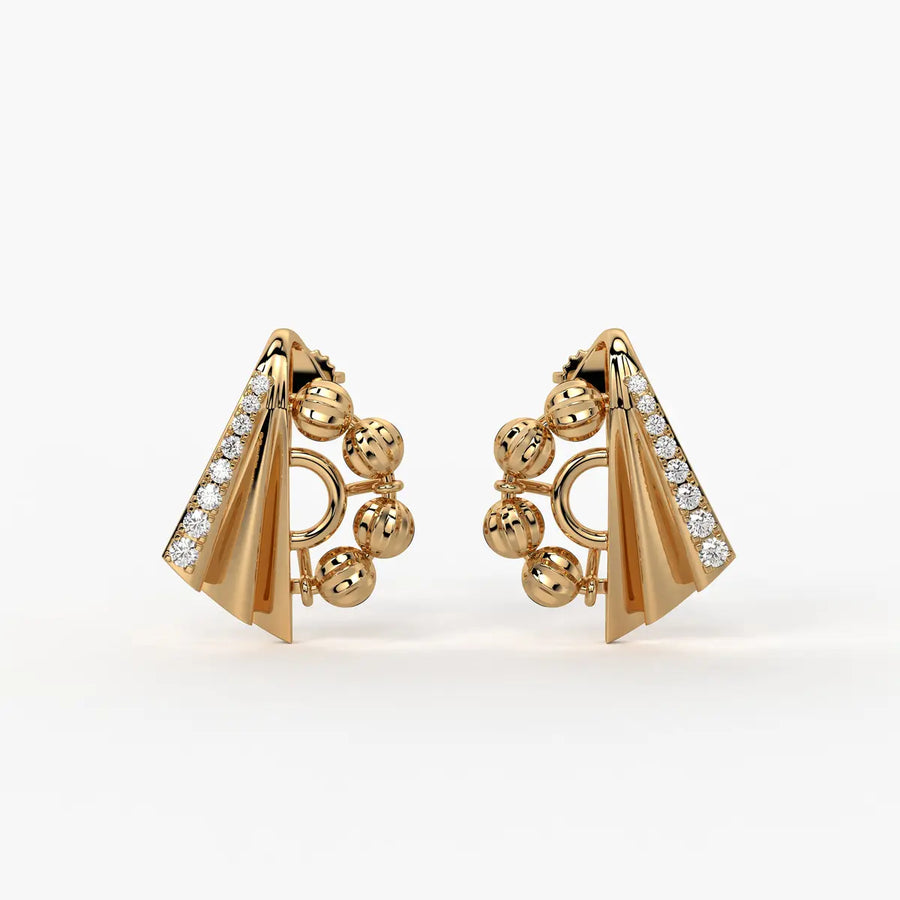 Ananya Radiant Fan Bead Earrings