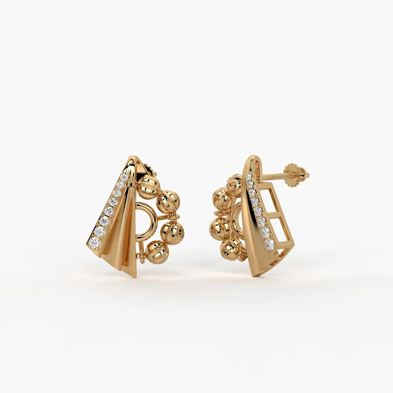 Ananya Radiant Fan Bead Earrings
