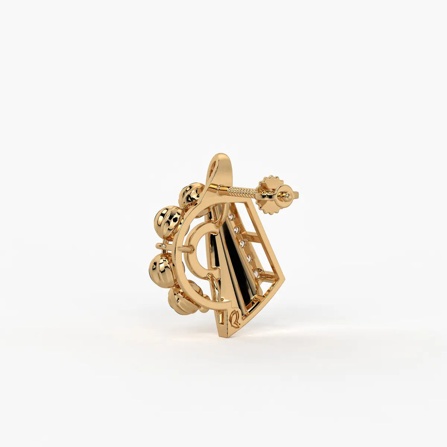 Ananya Radiant Fan Bead Earrings