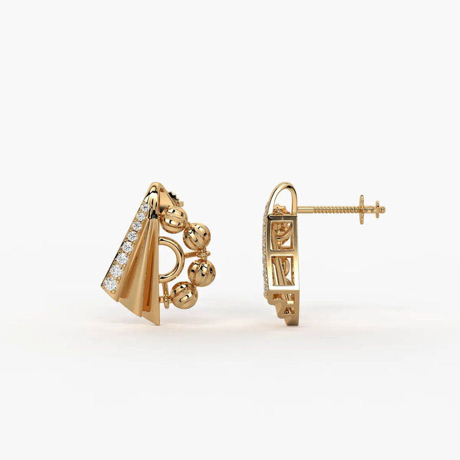 Ananya Radiant Fan Bead Earrings