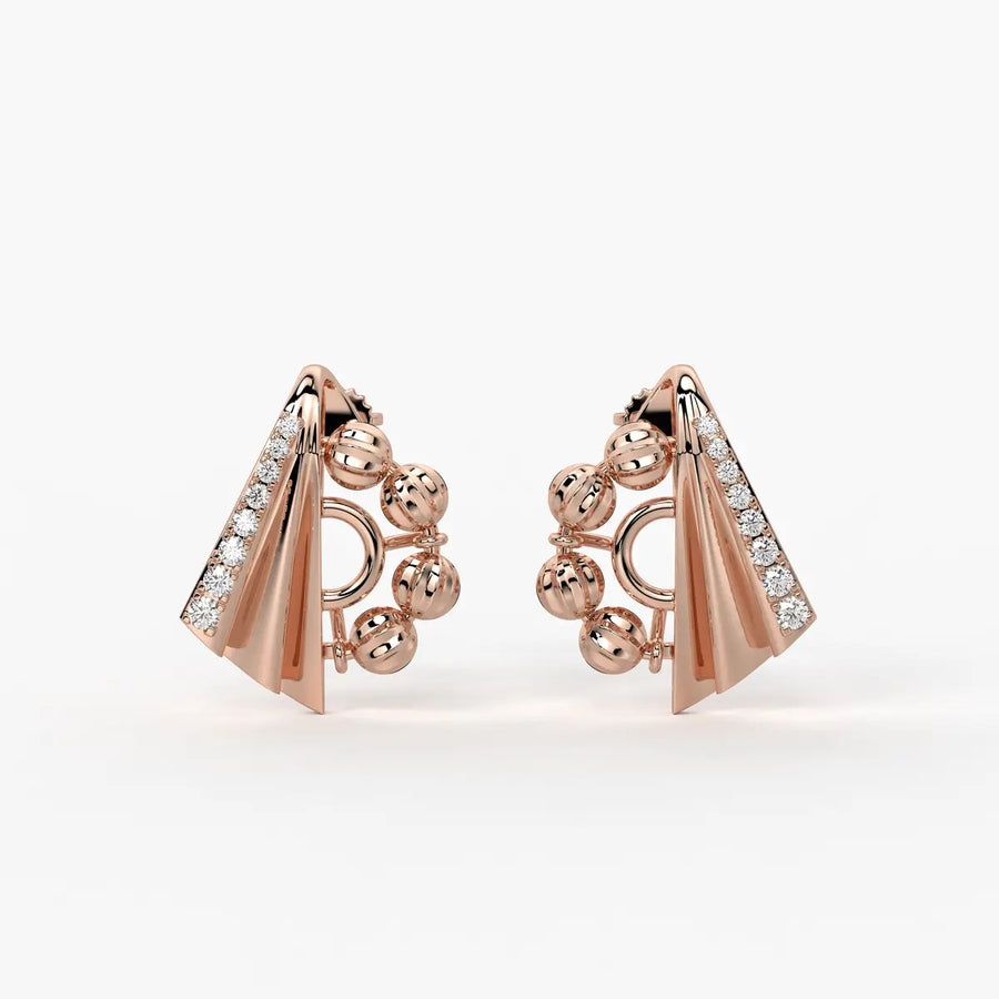 Ananya Radiant Fan Bead Earrings