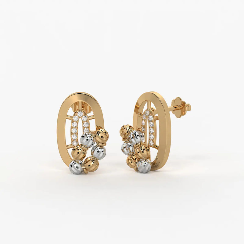 Aavira Bead Arch Earrings