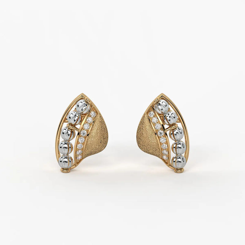 Vionara Bead Leaf Earrings