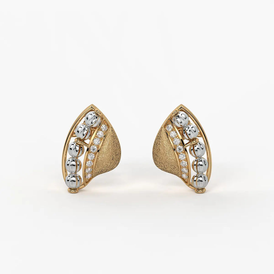 Vionara Bead Leaf Earrings