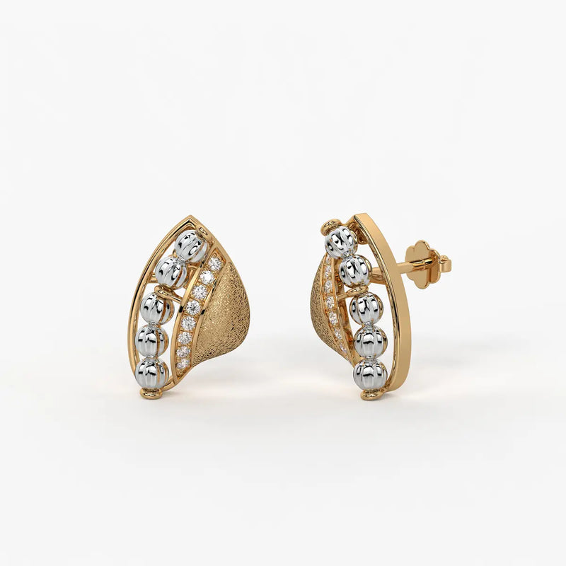 Vionara Bead Leaf Earrings