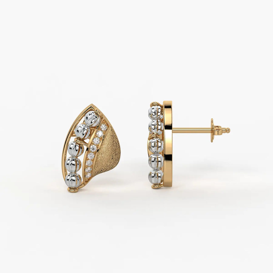 Vionara Bead Leaf Earrings