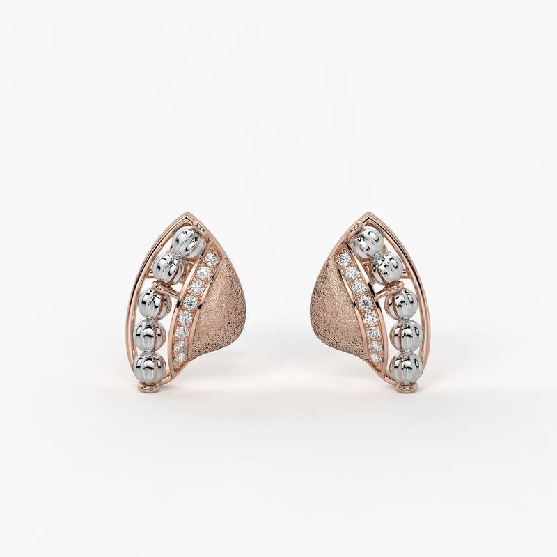 Vionara Bead Leaf Earrings