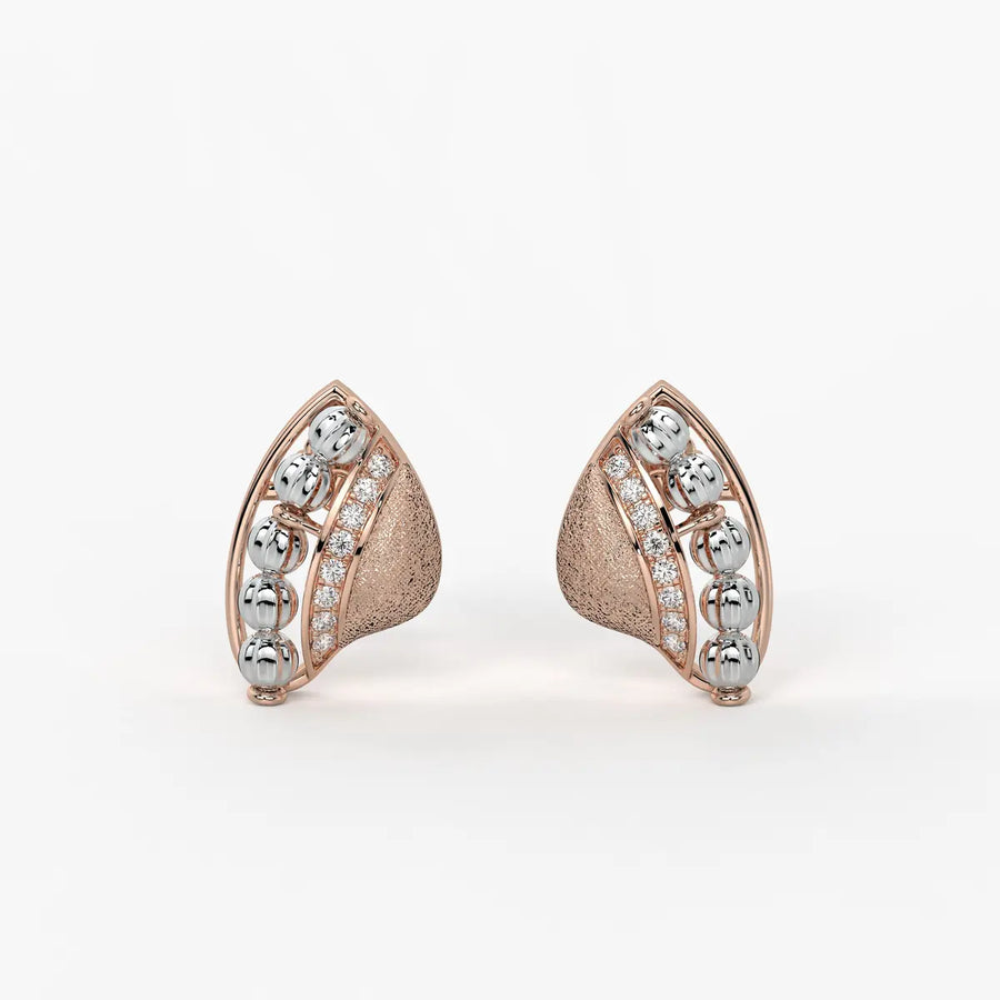 Vionara Bead Leaf Earrings