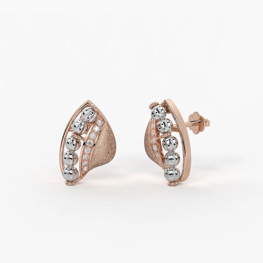 Vionara Bead Leaf Earrings