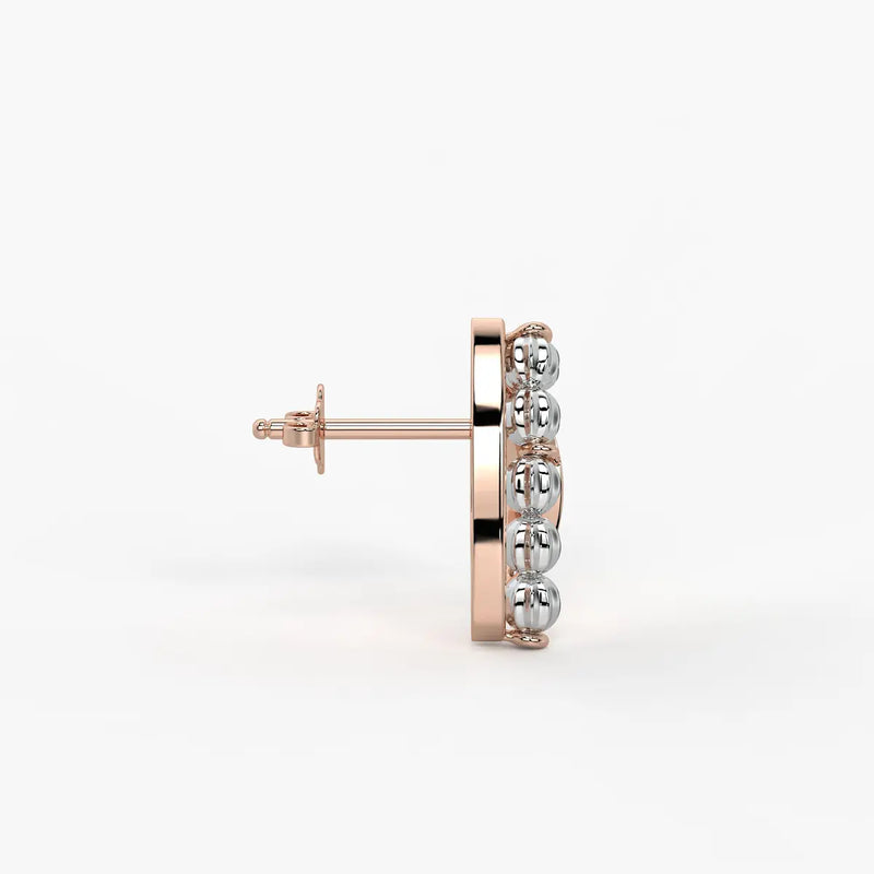 Vionara Bead Leaf Earrings