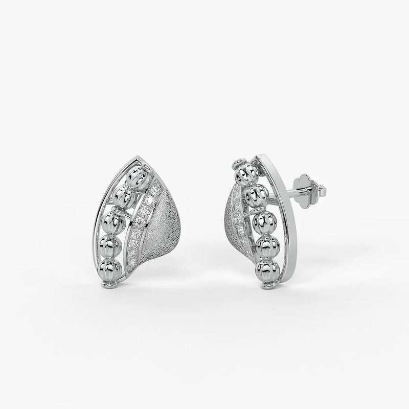 Vionara Bead Leaf Earrings