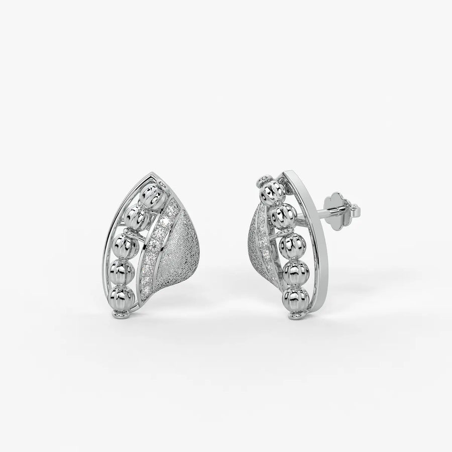 Vionara Bead Leaf Earrings