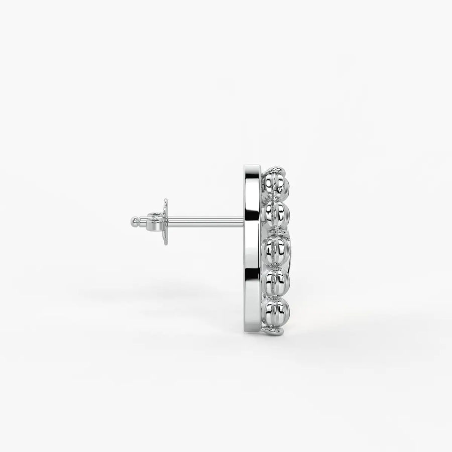 Vionara Bead Leaf Earrings