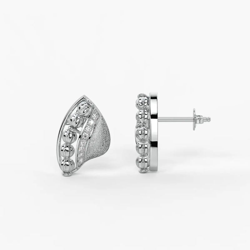 Vionara Bead Leaf Earrings