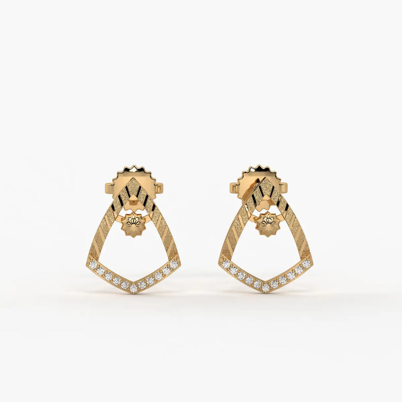 Tanvika Trikon Bead Earrings