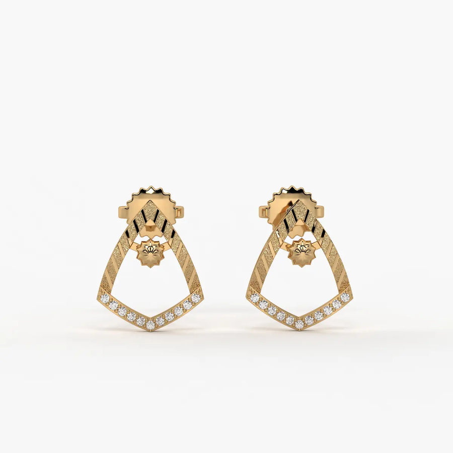 Tanvika Trikon Bead Earrings