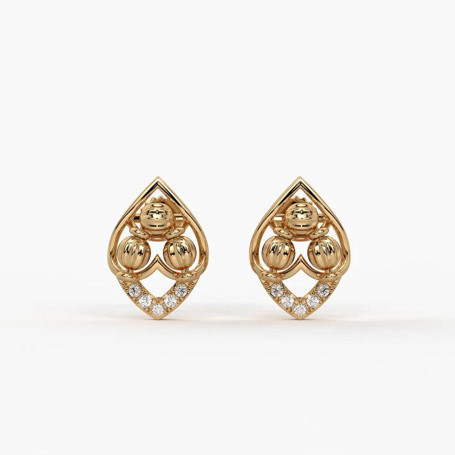 Tarini Bead Petal Earrings