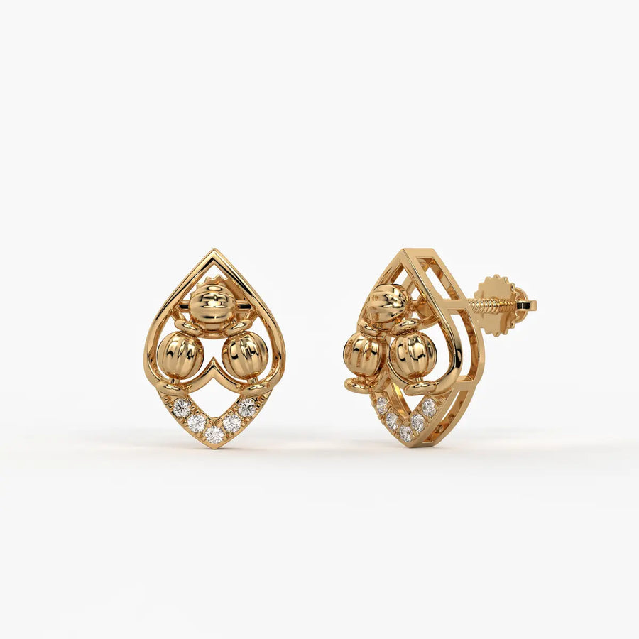 Tarini Bead Petal Earrings