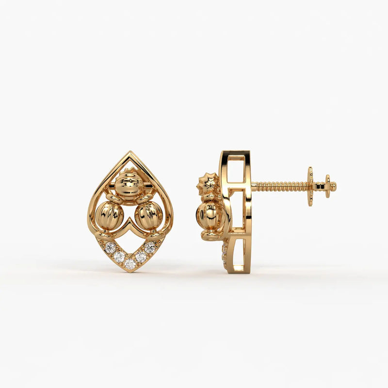 Tarini Bead Petal Earrings
