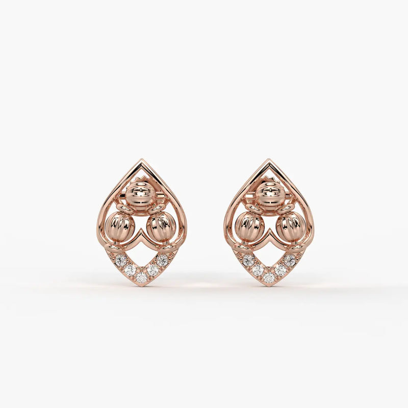 Tarini Bead Petal Earrings