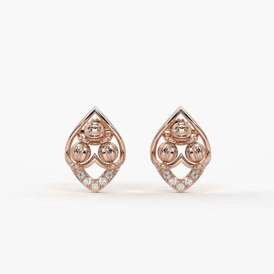 Tarini Bead Petal Earrings