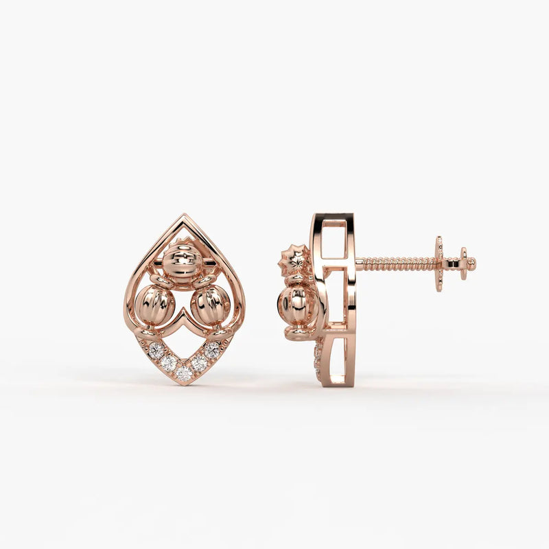 Tarini Bead Petal Earrings