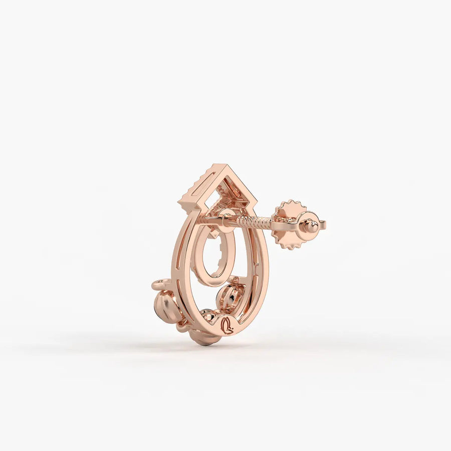 Reeva Diamond Halo Bead Earrings