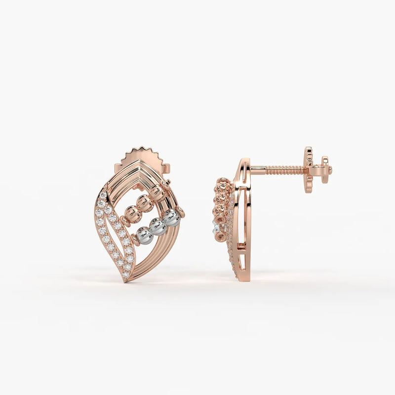 Vayra Leaf Cascade Earrings
