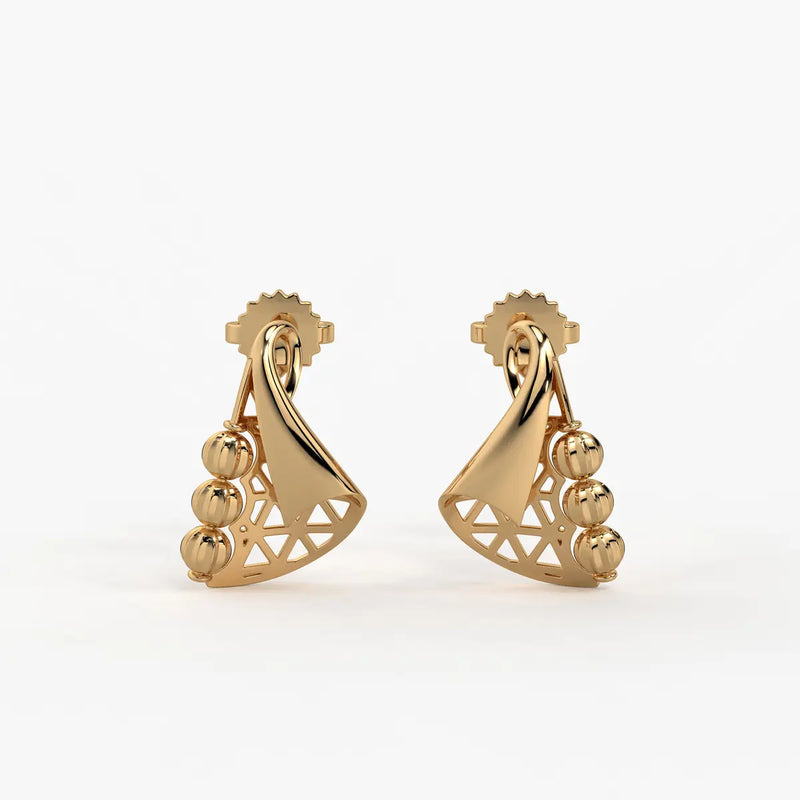 Tarini Swirl Fan Earrings