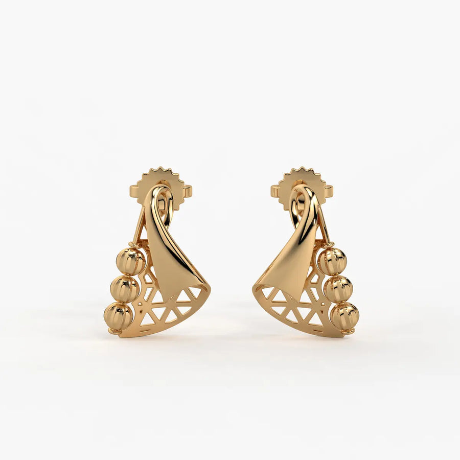 Tarini Swirl Fan Earrings