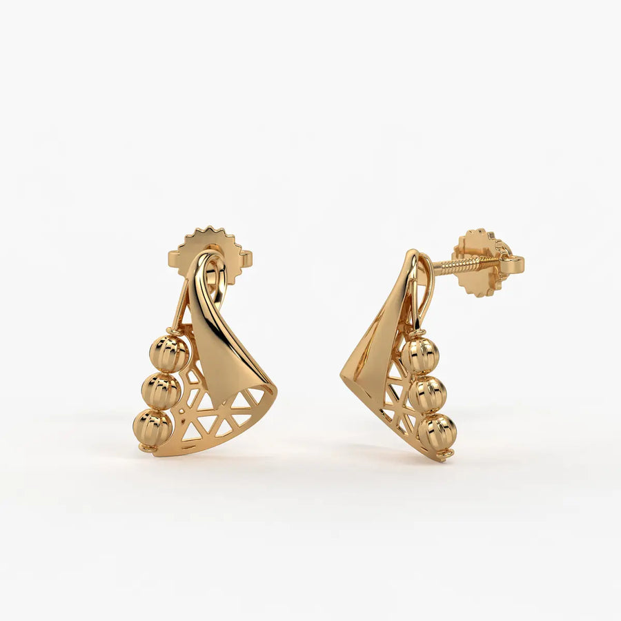 Tarini Swirl Fan Earrings