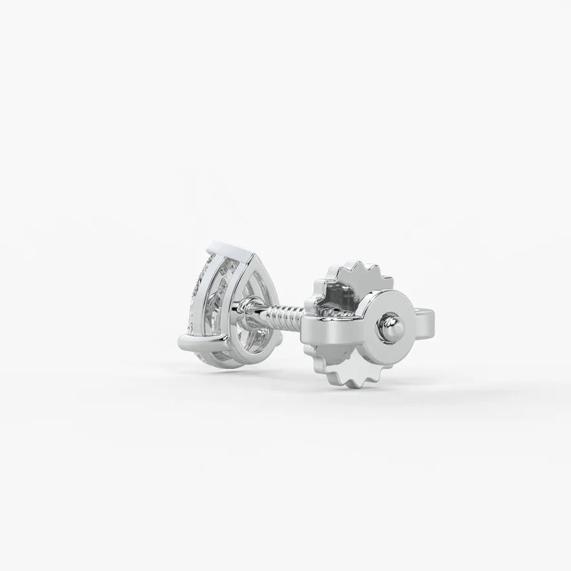 Aurevia Pear Diamond Solitaire Stud Earrin