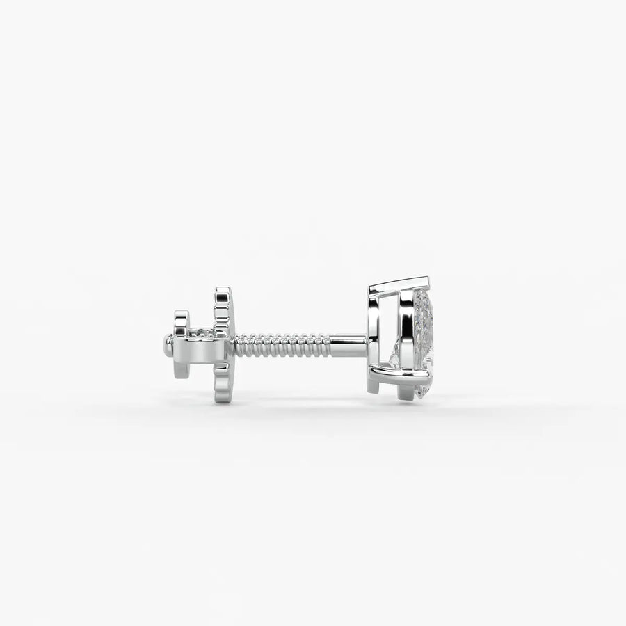 Aurevia Pear Diamond Solitaire Stud Earrin