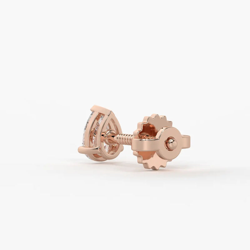 Aurevia Pear Diamond Solitaire Stud Earrin