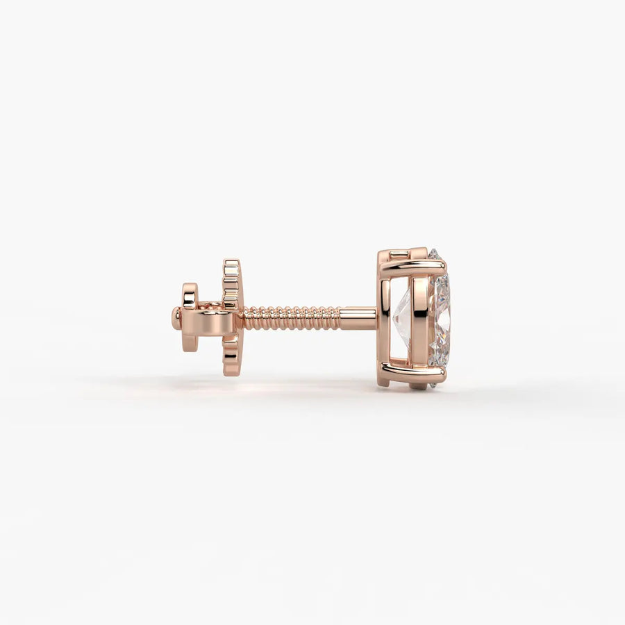 Ovalisse Diamond Solitaire Stud Earrings