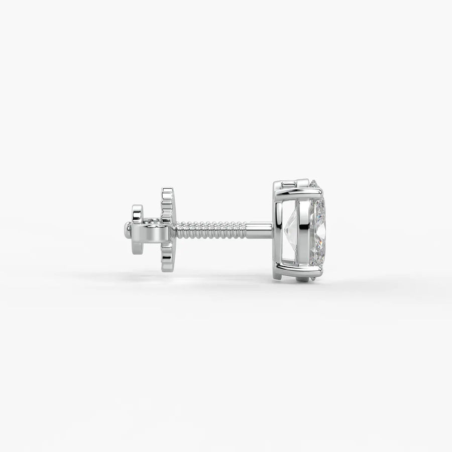 Ovalisse Diamond Solitaire Stud Earrings
