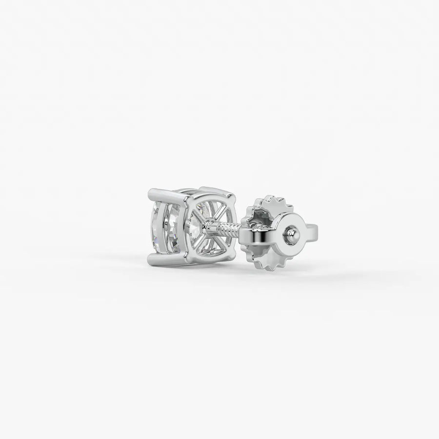 Lunessa Cushion Diamond Solitaire Stud Earrings